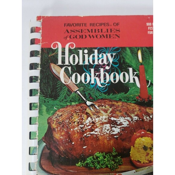 Holiday Cookbook Assemblies of God Women 900 Recipes for All Holidays VTG 1971 - Picture 2 of 16